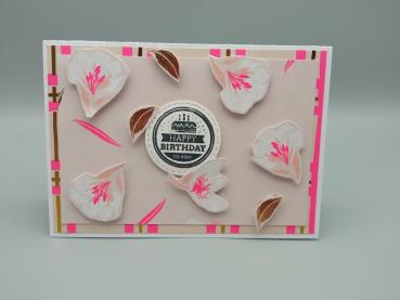Geburtstagskarte „Beste Wünsche“ – Elegant, liebevoll, handgemacht
